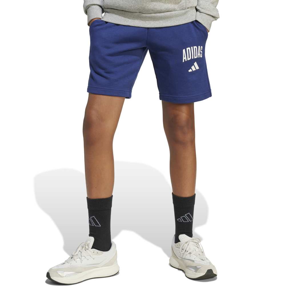 Adidas Bermuda JX6593 INF COLEGIATE JUNIOR Dark BlueWhite Algodao -5-